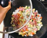 お家ランチ★鶏と野菜の温玉トマトキーマ作り方2写真