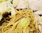 鶏肉の薄切り焼きそば●オイスターソース味作り方3写真