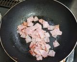 釜玉うどんカルボナーラ作り方2写真