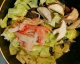 カニカマとキャベツのクリーム風パスタ作り方3写真