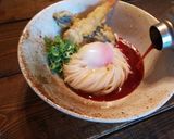赤い冷やしきつねパスタ/冷製和風パスタ作り方1写真