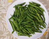 いんげんとホタテ缶の炒め物作り方1写真