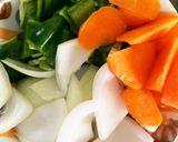 塩鯖の夏野菜たっぷりトマト煮作り方3写真