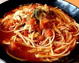ロティサリーチキンとトマトのスープパスタ作り方6写真
