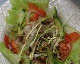 カリカリ豚肉と新タマネギのサラダ作り方3写真