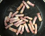 アスパラしめじベーコンクリームパスタ作り方2写真