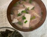 紫の味噌汁【水前寺菜のゆで汁】作り方3写真