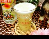カルピス完熟白桃牛乳水割りジュース作り方11写真
