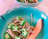 簡単!冷も温も✨あんかけ✨蕎麦とおくら椀作り方4写真