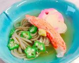 簡単!冷も温も✨あんかけ✨蕎麦とおくら椀作り方7写真