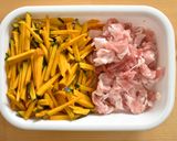 かぼちゃと豚肉のポン酢炒め作り方1写真