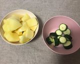 じゃがいもとズッキーニのシンプル炒め作り方1写真