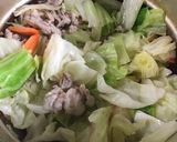 山盛りキャベツの豚汁作り方3写真