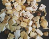 レタスたっぷり納豆豆腐たまごにんにく炒飯作り方11写真