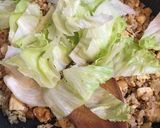 レタスたっぷり納豆豆腐たまごにんにく炒飯作り方19写真