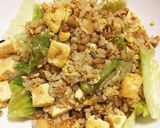 レタスたっぷり納豆豆腐たまごにんにく炒飯作り方22写真