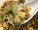 レタスたっぷり納豆豆腐たまごにんにく炒飯作り方23写真