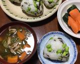 塩昆布と枝豆のおにぎり2作り方1写真