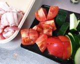 ズッキーニと豚バラのカレー炒め作り方1写真