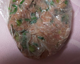 茄子のひき肉とにらの挟み焼きすき焼味作り方2写真