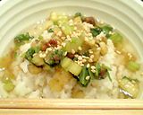 セロリの葉のふりかけ茶漬け作り方5写真