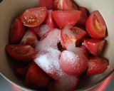 ヨーグルトやパンケーキに低糖トマトジャム作り方1写真