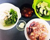 みつせ鶏と旬野菜のアヒージョ！熱美味！作り方1写真