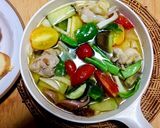 みつせ鶏と旬野菜のアヒージョ！熱美味！作り方5写真