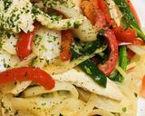 パッと見イタリアンな鶏肉のパプリカ焼そば作り方4写真