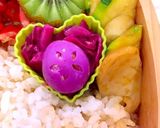 女子中学生　弁当　玄米　お花ウィンナー作り方4写真