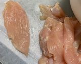 鶏むね肉とニラのオイスター炒め作り方1写真