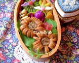 女子中学生　弁当　玄米　お花ウィンナー作り方7写真