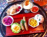 女子中学生　弁当　玄米　お花ウィンナー作り方9写真