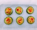 夏らしさ満点！栄養満点！ゴーヤの鶏肉詰め作り方8写真