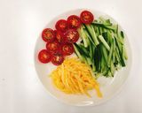 レンチンで♪サラダチキンどっさり冷し中華作り方10写真