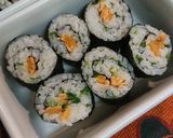 サーモンとセロリのトリフ塩海苔巻作り方6写真