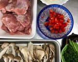 鶏モモ肉・キノコのマスタードクリーム煮作り方1写真
