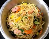 時短!お弁当に♡パスタで彩り焼きそば作り方6写真