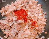 成形しないハンバーグそぼろで、ロコモコ丼作り方4写真