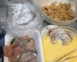 鶏ムネの梅しそチーズコーンフレーク揚げ作り方5写真