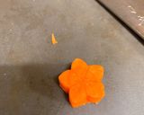 人参とブロッコリーの茎の飾り切り作り方4写真