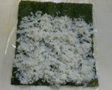ラップでくるくる海苔巻(ツナかにかま)作り方6写真