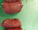 肉巻きに温玉添えて…☺作り方3写真