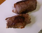 肉巻きに温玉添えて…☺作り方5写真