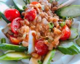 簡単♪ 納豆ツナ冷やしきしめん作り方3写真