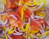 野菜たっぷり♫鯵のカラフル洋風マリネ作り方1写真