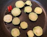 茄子とネギのパスタ〜にんにく油使用作り方3写真