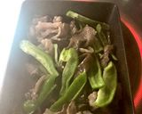 牛肉とキクラゲ、ピーマンの甘辛炒め煮作り方4写真