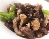 牛肉とキクラゲ、ピーマンの甘辛炒め煮作り方6写真
