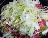 焼き肉のタレとめんつゆ味付け焼きうどん作り方1写真